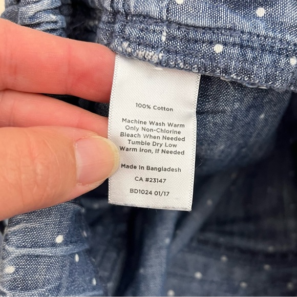 Talbots Polka Dot Chambray Shorts - Picture 5 of 5